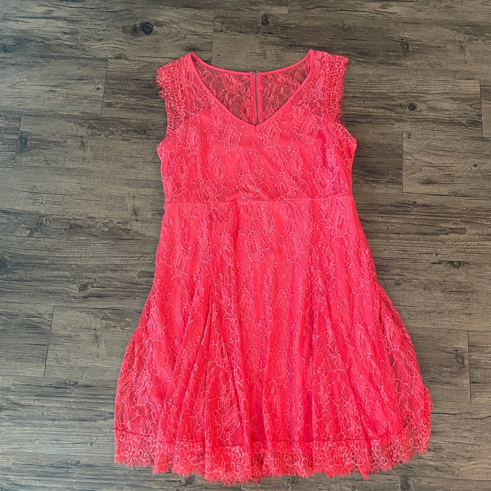 Torrid Coral Lace Dress